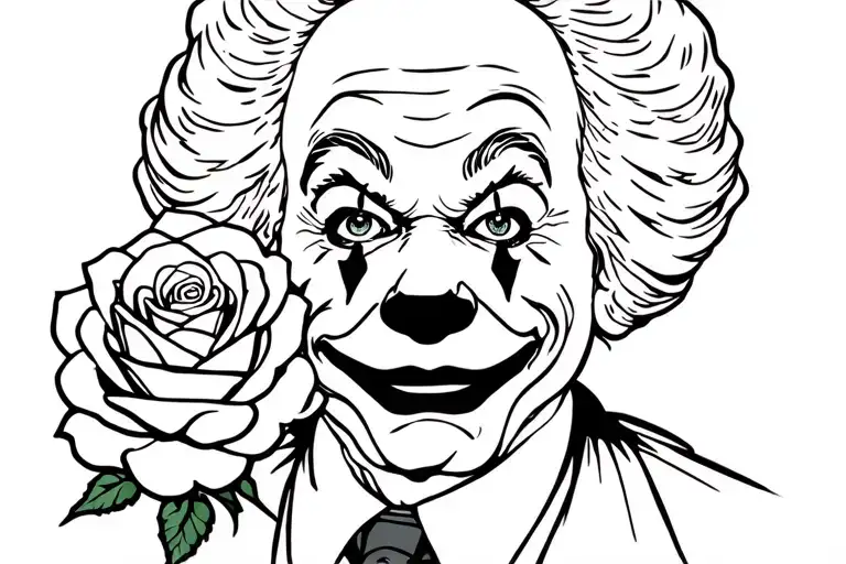 Clown With Rose