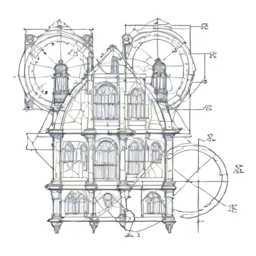 Math Equations Intertwined With Gothic Architecture