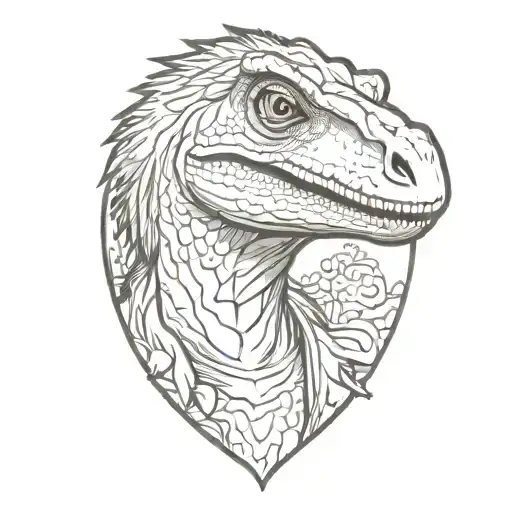 Cute Velociraptor Portrait