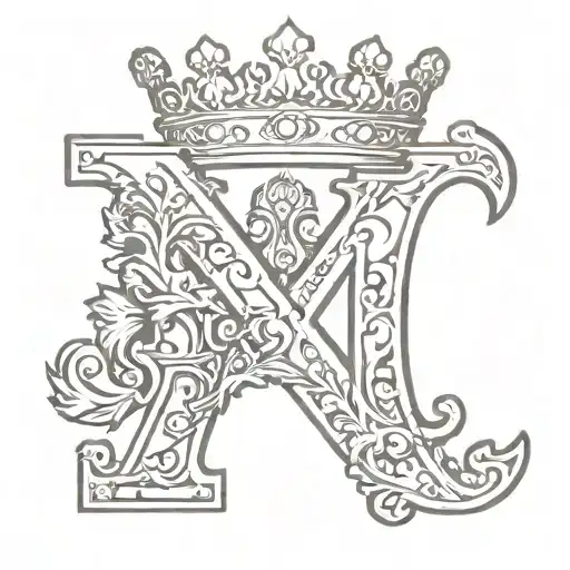 Letter A With Crown On Top