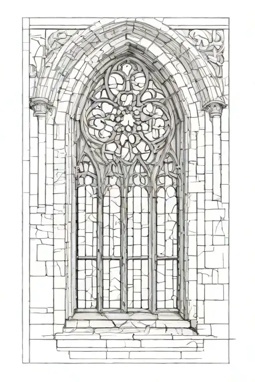 Gothic Chapel Window Looking