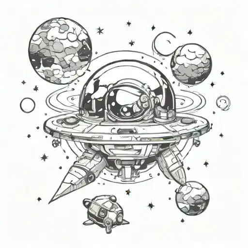 Traditional Art With Space Feeling