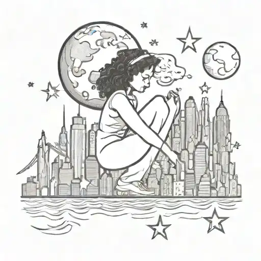 Representing The Heart Of New York Big City Vibes With Reaching For Stars And Moon