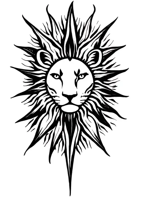 Sun Moon Leo Symbol