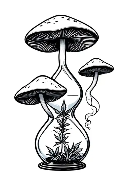 Hour Glass Mushrooms Toad Smoking Weed