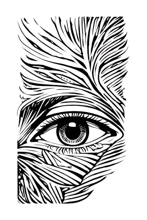 Postcard Africa Of The Right Eye In Black