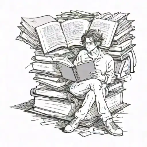 Book Surrounded By His Side