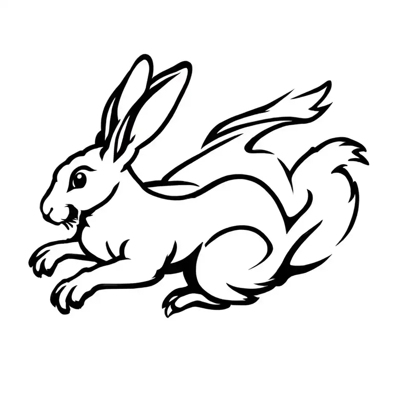 Rabbit Leaping Across