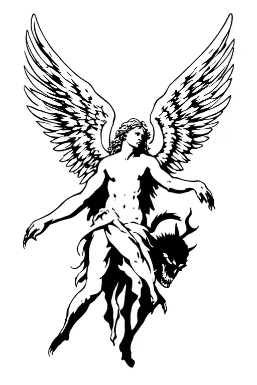 Angel Overcoming Devil