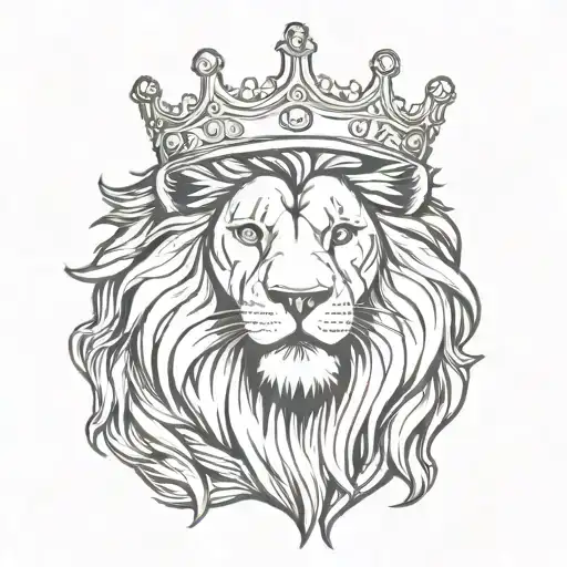 Lion Roaring Crown Adorned