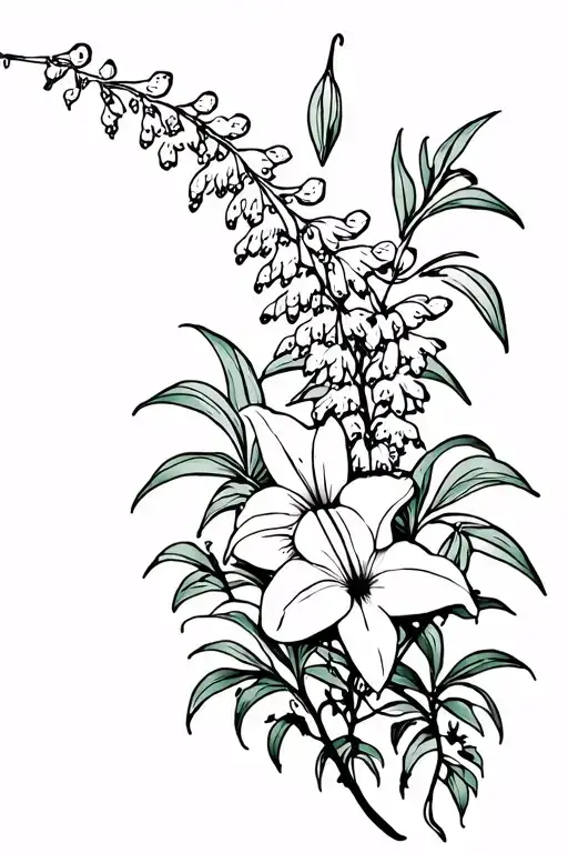 Wisteria And Spider Lily