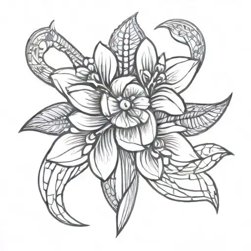 Egyptian Flower Intertwined