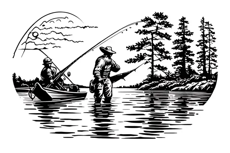 Fishing Scene And Werder Bremen