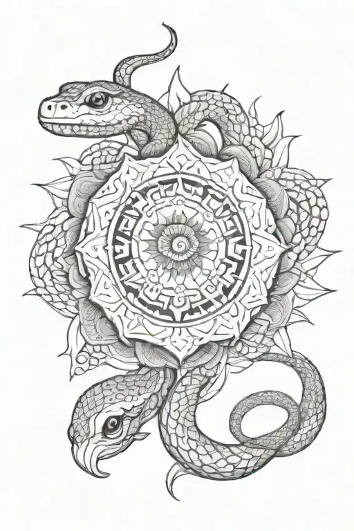 Full Sleeve Snake Mandala