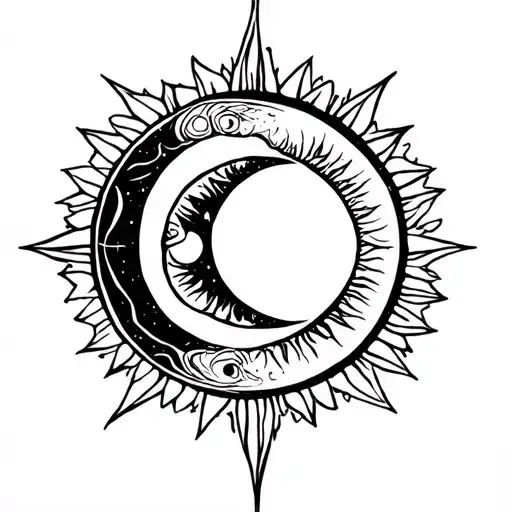 Mystic Moon And Sun