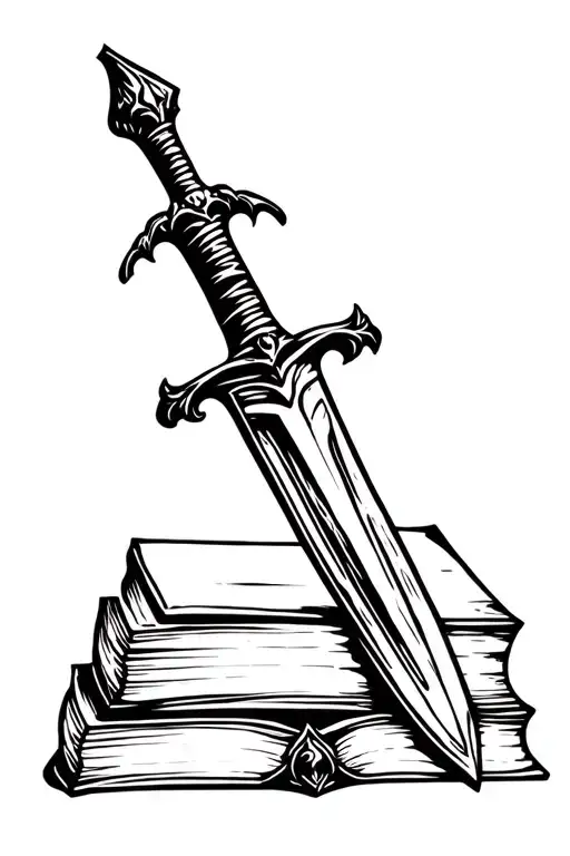 Books With A Dagger Piercing