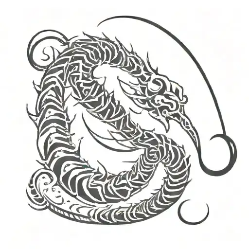 Jachel's Name Creatively Integrated Into A Scorpio Zodiac Symbol