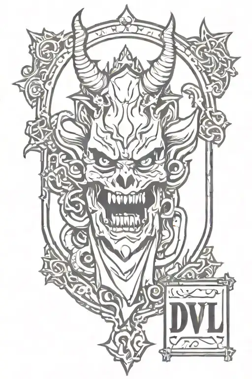 Devil Taroot Card Design