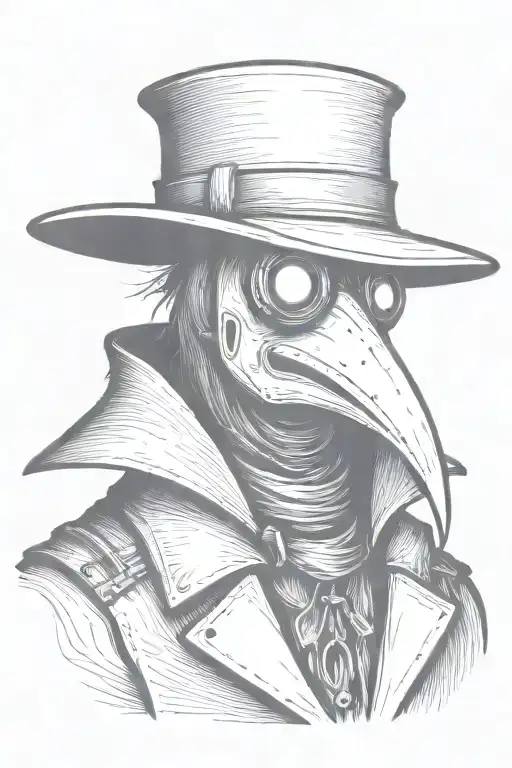 Simple Line Style Plague Doctor