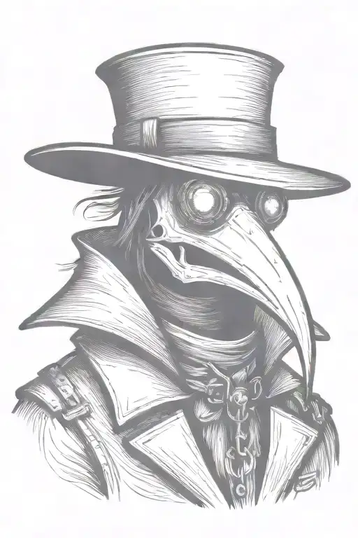 Simple Line Style Plague Doctor