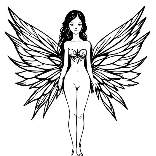 A Black Girl Fairy Wings