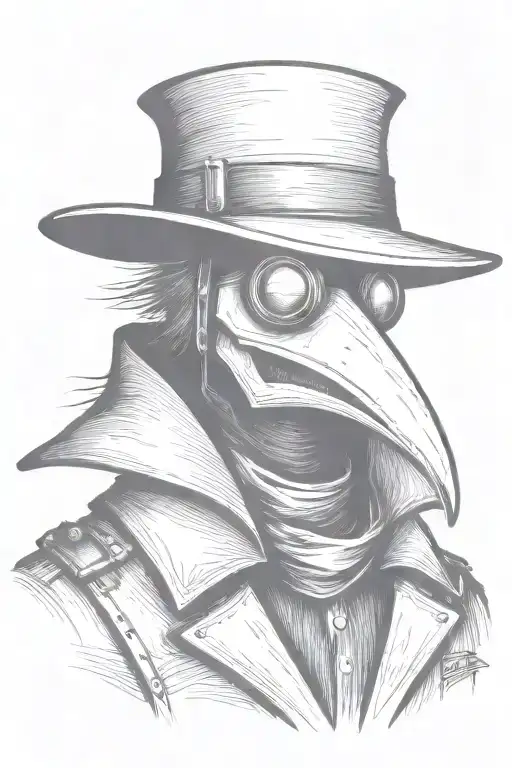 Simple Line Style Plague Doctor