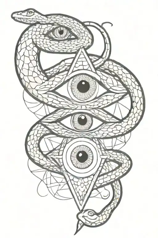 Snake And Illuminati Eye