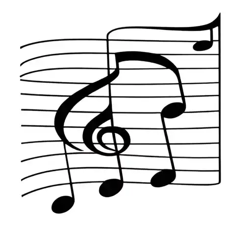 Music Notes As A Scroll