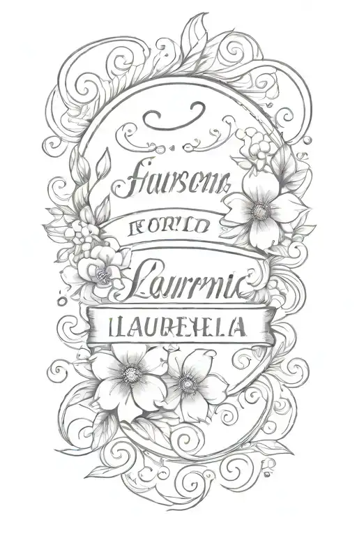 Name Forearm Birth Tattoo Laurencia