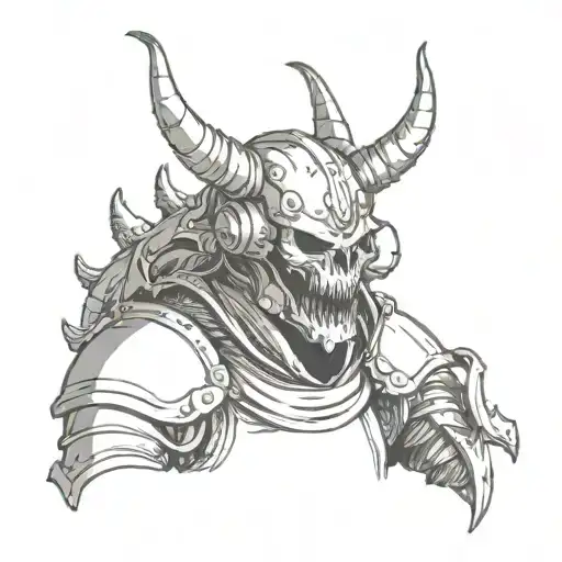 Demon Dwearing A Helmet