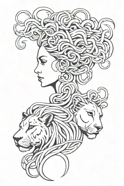 Medusa Holding A Lioness