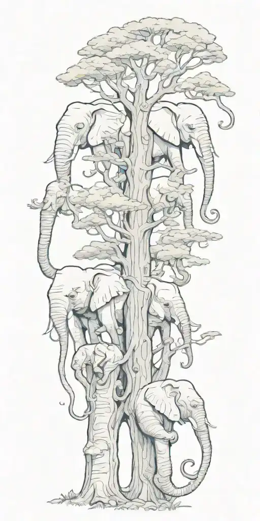Tree Elephants Octopus