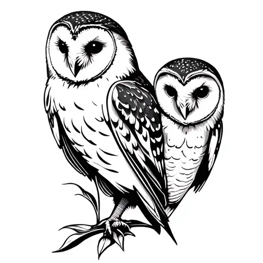 Easterlily And Barn Owl