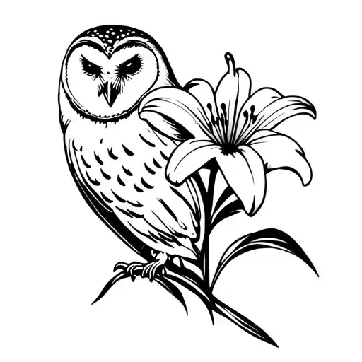 Easterlily And Barn Owl