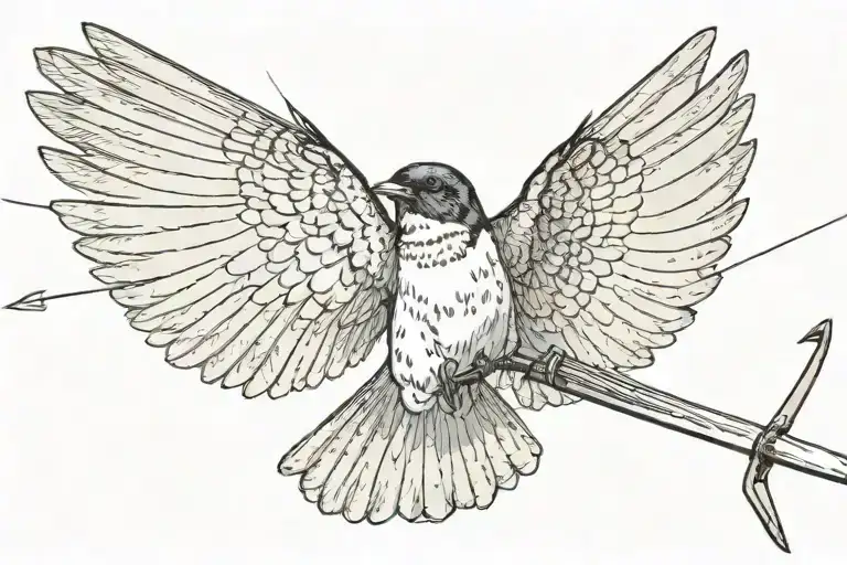 A Swallow With An Arrow In Its Wing