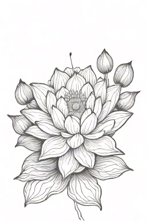 Quote And Lotus Flower Blooming