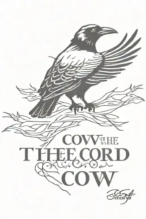 Crow With The Words Cut The Cord Type Bracelet