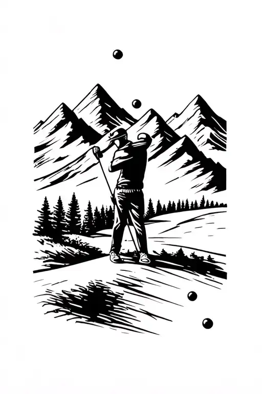 Golf And Mountains