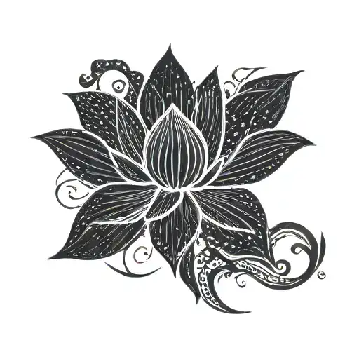 Lotus Stencil