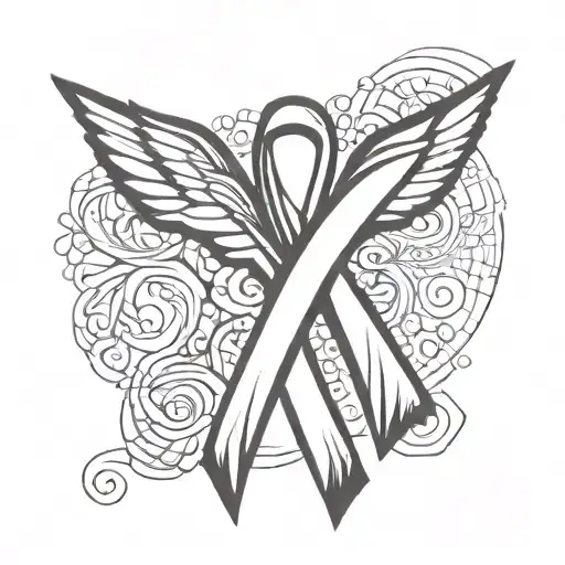 Travel And Alzheimer's Awareness Ribbon