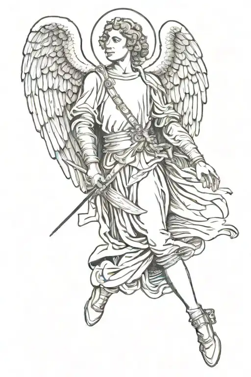 Archangel Zeidkeil With A Dagger Stabbing Man