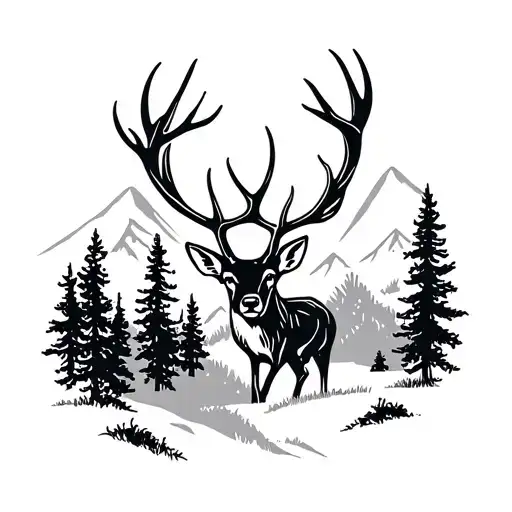 Mountain Forest Deer