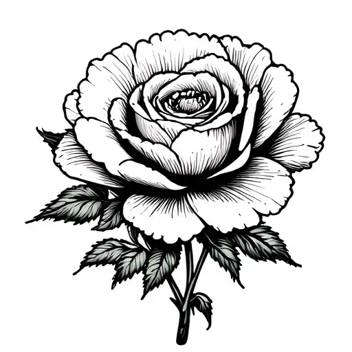 Rose Poppy Marigold Bouquet