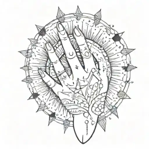 Fine Line Finger Tattoo Dainty Feminine Tribal Astronomical