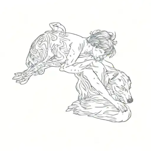 A Boy Sleeping With A Dog