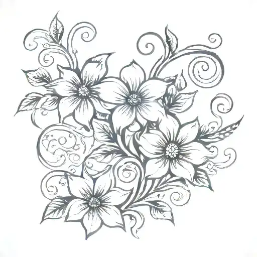 Simple Flower Vine Wrist