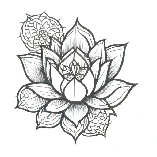 Lotus With Triquetra Inside
