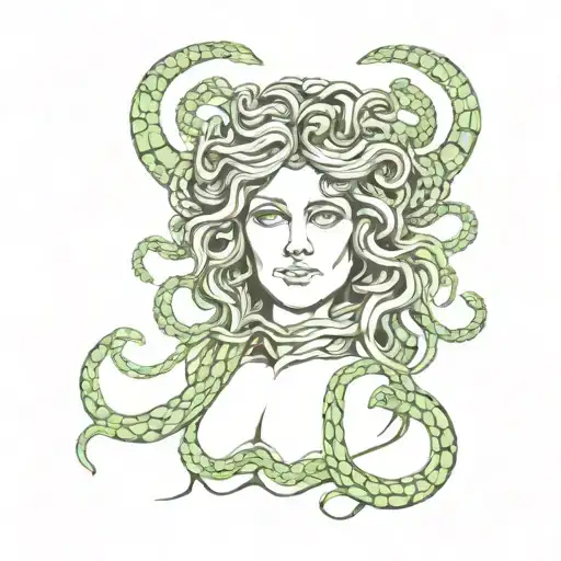 Medusa With 3 Snakes Wrapping