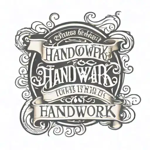 Handwork Dark Lettering