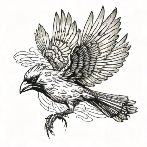 Flying Cardinal Flying